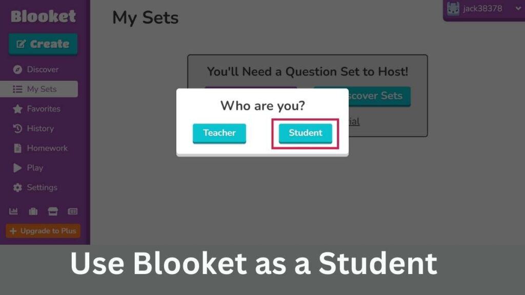 Use Blooket as a Student