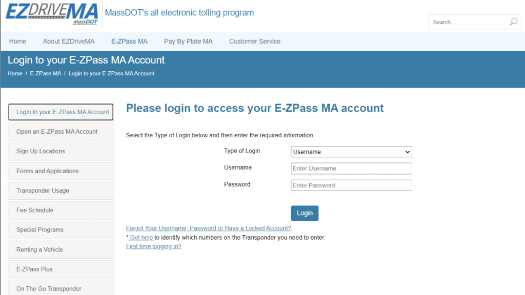 How To Log In To Your Mass Ez Pass Account In 2024