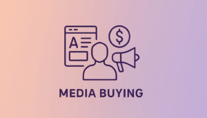 minimalist graphic representing media buying strategies for business growth